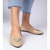 Gemre Golden women's glitter ballerinas with butterfly Denny | shoptok.hr