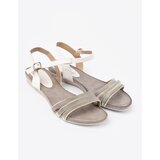 Shelvt White sandals with a shimmering strap | Shoptok.si