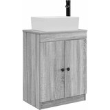 vidaXL Kopalniška omarica s pomivalnikom Siva Sonoma 54 x 35 x 83 cm, (5000245434) | Shoptok.si