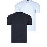 Dewberry DUAL SET T8569 BIKE COLLAR MENS T-SHIRT-BLUE-NAVY BLUE Cijene