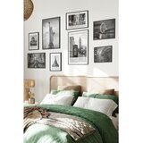 Wallxpert set od 8 uramljenih slika Çgs-013, crno-beli gradovi – kip slobode, london, ajfelova kula, njujork i venecija, crni ram | Eponuda.com