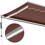 Tenda na automatsko uvlačenje s LED smeđa 400 x 300 cm | shoptok.hr