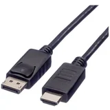 DisplayPort/HDMI kabel DisplayPort vtič, HDMI-A vtič 1 m črna 11.44.5780 zaščiten, TPE plašč, brez halogena DisplayPort kabel, (20418166)