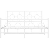 Metalni okvir kreveta uzglavlje i podnožje bijeli 140x200 cm | shoptok.hr