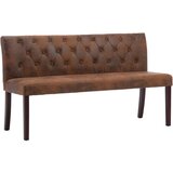 vidaXL klupa od umjetne brušene kože 148,5 cm smeđa | shoptok.hr