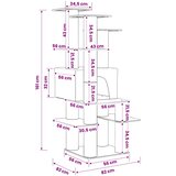  Mačje drvo s sisalnim postoljima za grebanje Svjetlosiva 161 cm | Eponuda.ba