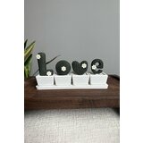 Aberto Design dekorativna figura love cactus, belo-zelena | Eponuda.com