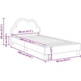  Otroški posteljni okvir z vznožjem Modra 80 x 200 cm PU, (5000104771) | Shoptok.si