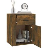 vidaXL Nočna omarica dimljeni hrast 50x36x60 cm inženirski les | Shoptok.si