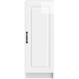  Strani šal Bela visok sijaj 33 x 34,5 x 87 cm Inženirski les, (5000217935) | Shoptok.si