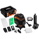 Neo Tools Laser 3D, 12 linijski, zelen žarek, torbica, tarčna plošča, magnetno držalo, polnilec, v kovčku - 75-140 Neo | Shoptok.si