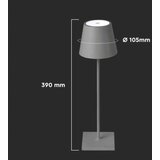  LED Prigušiva dodirna punjiva stona lampa LED/3W/5V 3000K srebrna | Eponuda.com