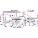  Set vanjskih sofa 6 pcs Bijela i krem 59 x 59 x 37 cm Poliester | Eponuda.com