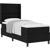  Krevet s opruga kutije s jastukom Crna 190 x 90 cm tkanina | shoptok.hr