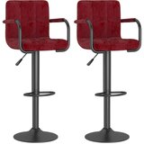 Furnova Barski stolčki 2 kosa vinsko rdeč žamet, (22055983) | Shoptok.si