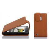Cadorabo Ohišje, združljivo z Huawei ASCEND G700 v sedlo rjave barve - Zaščitni ovitek v obliki flipa iz teksturiranega umetnega usnja, (20558736) | Shoptok.si
