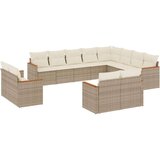  12-dijelni set vrtnih sofa od poliratana s jastucima bež | shoptok.hr