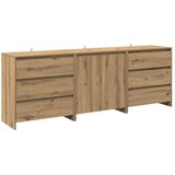  3-dijelni komoda boja hrast artisan konstruirano drvo | shoptok.hr