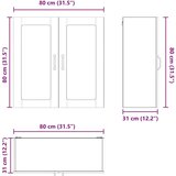  Stenska kuhinjska omarica s polico Rjav hrast 80 x 31 x 80 cm | Shoptok.si