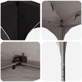  Rastezljivi šator za svadbe - šator za zabave Crna 575 x 288 x 245 cm | shoptok.hr