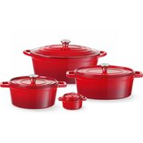  Set Litoželeznih Loncev, Emajliran, 4 Delni | Shoptok.si