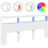 Ormarić za uzglavlje s LED svjetlima bijeli 220 x 17 x 102 cm | Eponuda.com