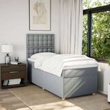 vidaXL Krevet s oprugama i madracem svjetlosivi 100x200 cm od tkanine | shoptok.hr