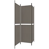 Sobna pregrada s 3 panela antracit 150 x 220 cm od tkanine | Eponuda.com