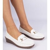 D/CEO marka niezdefiniowana White loafers with a wedge made of eco-leather Kappi | Shoptok.si
