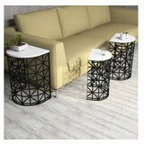 Hanah home Set klub stočića Stil Metal Ferforje, 3 komada, Beli | ePonuda.com