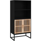 Maison Chic Visoka omara - Komoda - Predalnik črna 60x35x125 cm inženirski les, (21719820) Cene