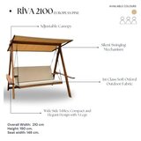  baštenska ljuljaška riva 2100, 210x120x190 cm, krem | Eponuda.com