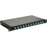 Equip 12-Port Fiber Optic Splice Box, LC Duplex, OM3, 1U, ped, Black | shoptok.hr