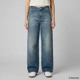 Jeans Js) Linda Woman Denim Lyocell Cotton Trash Modra