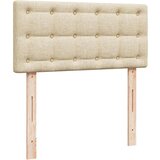 vidaXL Otomanski posteljni okvir z vzmetnico krem 80x200 cm blago, (21608881) | Shoptok.si