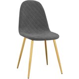  Jedilni stoli 4 kosi temno siv žamet | Shoptok.si