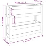  Sadilica smeđa boja meda 77x25x66 cm od masivne borovine | shoptok.hr