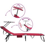  Sklopiva ležaljka za sunčanje Crvena 190 x 57 x 81 cm oxford | shoptok.hr