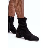 Boto Women's Low Heel Boots with Embellishment Black Vissias | ePonuda.com