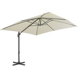  Konzolni vrtni suncobran s aluminijskom šipkom 300x300 cm boje pijeska | shoptok.hr