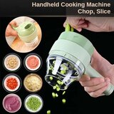  4-in-1 Electric Vegetable Chopping Set - Handheld Wireless Electric Garlic Grinder, Food Chopper, Meat Slicer, and Vegetable Peeling and Chopping Cutte, (21140995) Cene