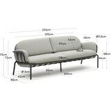Kave Home Svetlo siv vrtni kavč Joncols – | Shoptok.si