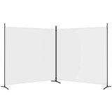 vidaXL Sobna pregrada s 2 panela bijela 348 x 180 cm od tkanine | shoptok.hr