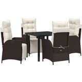  5-delni set za vrtne jedilnice Rjava poli ratan | Shoptok.si