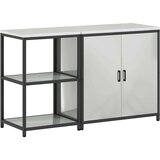 vidaXL Kuhinjski set za pohranu 2 pcs Srebrna 150 x 50 x 92 cm | shoptok.hr