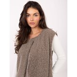 RUE PARIS Vest-IT-KZ-FL9622.29P-dark beige | Shoptok.si