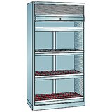 LISTA cnc omara za orodje z rolojem, 4 predali, 108 držal hsk 63 A+C+E/80 b+d+f, svetlo sive barve ral 7035 Cene