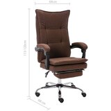 vidaXL Pisarniški stol rjavo blago | Shoptok.si
