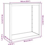  stojalo za drva, 100x40x100 cm | Shoptok.si