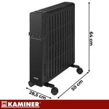 Kaminer Arvell WiFi oljni radiator, 2500 W, 11 rebrov, črn Slike